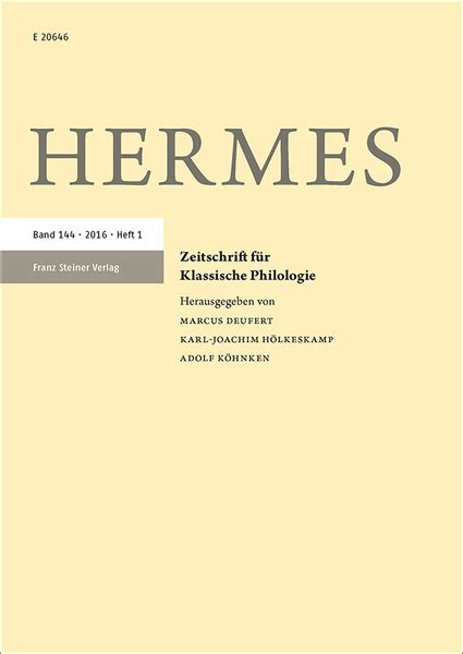 hermes zeitschrift|Hermes (Zeitschrift) – Wikipedia.